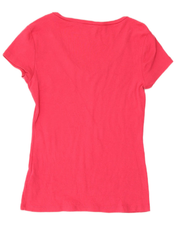 Tommy Hilfiger Womens Short Sleeve Slim Fit T-Shirt Top UK 12 Medium Red