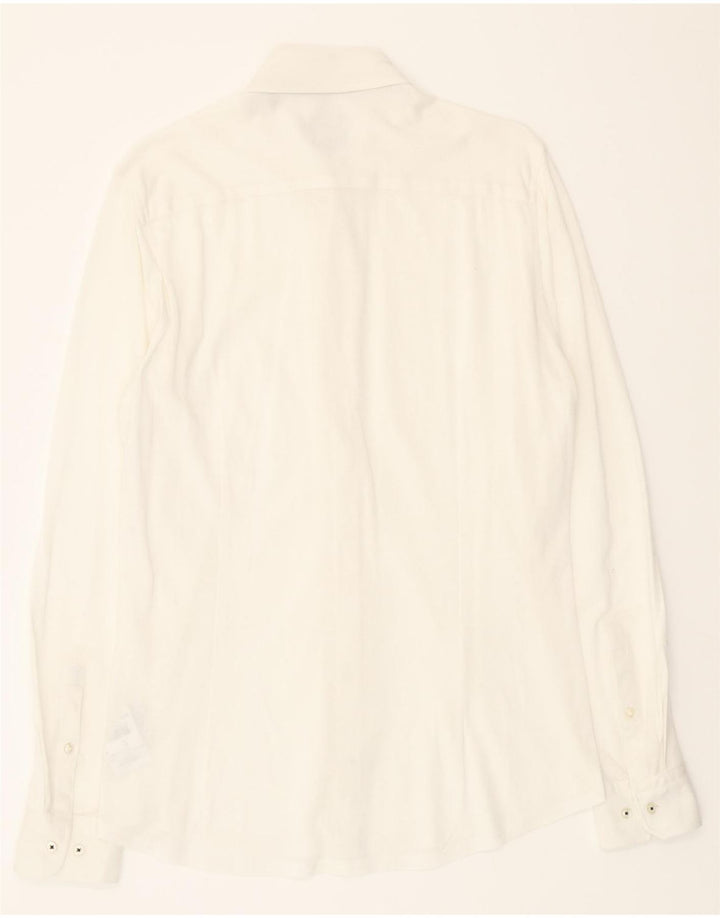 JOOP Mens Extra Slim Fit Shirt Size 39 15 1/2 Medium White Cotton Vintage Joop and Second-Hand Joop from Messina Hembry 
