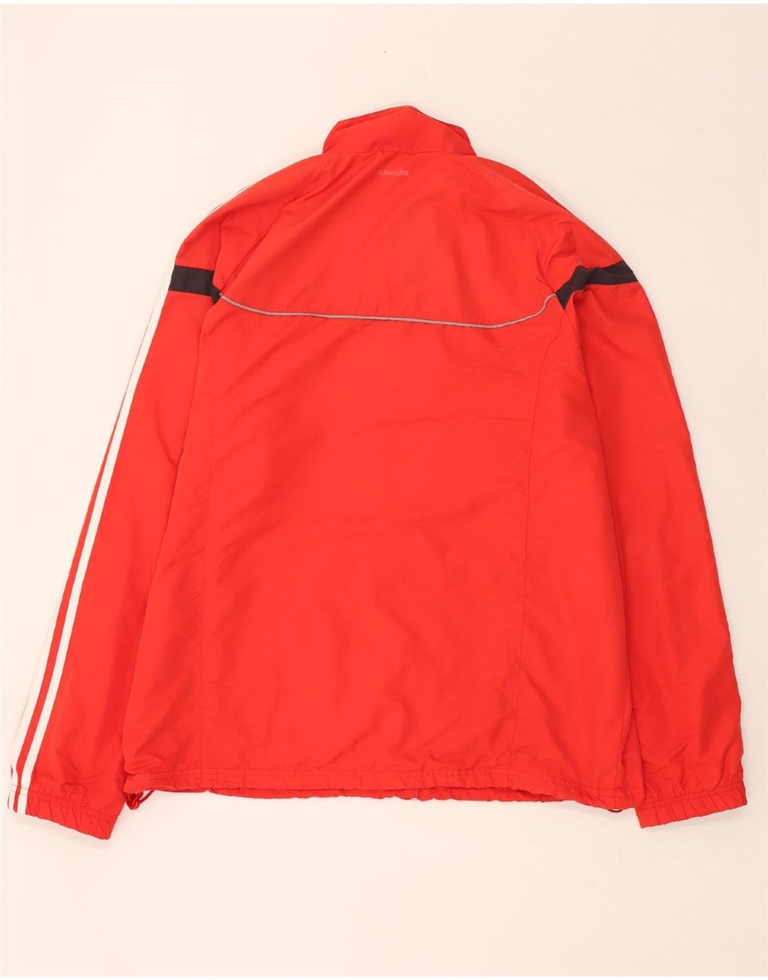 ADIDAS Mens Rain Jacket UK 46/48 XL Red Colourblock Polyester