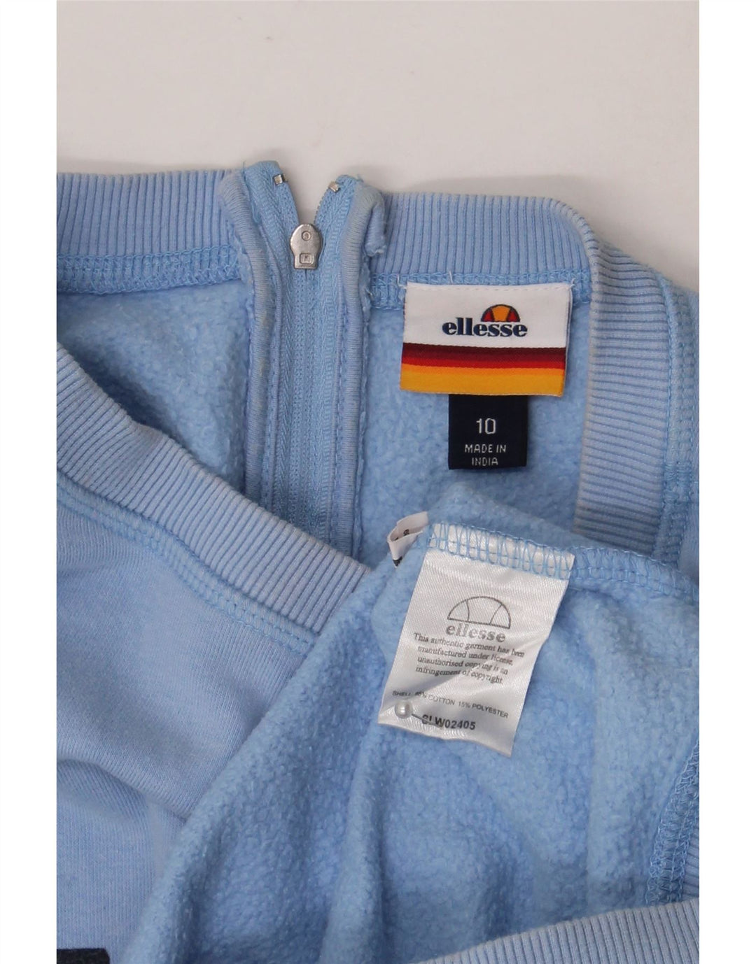 Ellesse Womens Graphic Oversized Sweatshirt Jumper UK 10 Small Blue Cotton