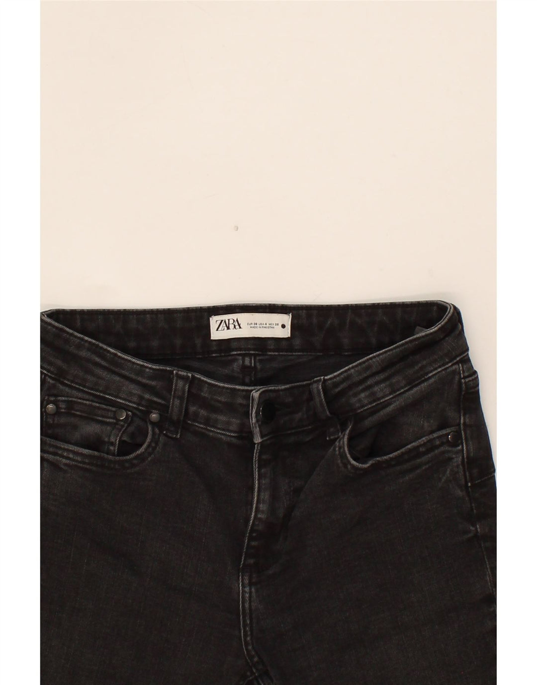 ZARA Womens Skinny Jeans US 4 Small W27 L28 Black Cotton Vintage Zara and Second-Hand Zara from Messina Hembry 