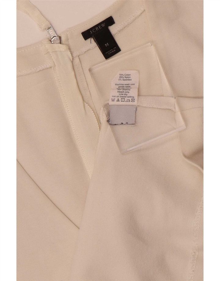 J. Crew Chemisier sans manches pour femme UK 12 en coton blanc moyen