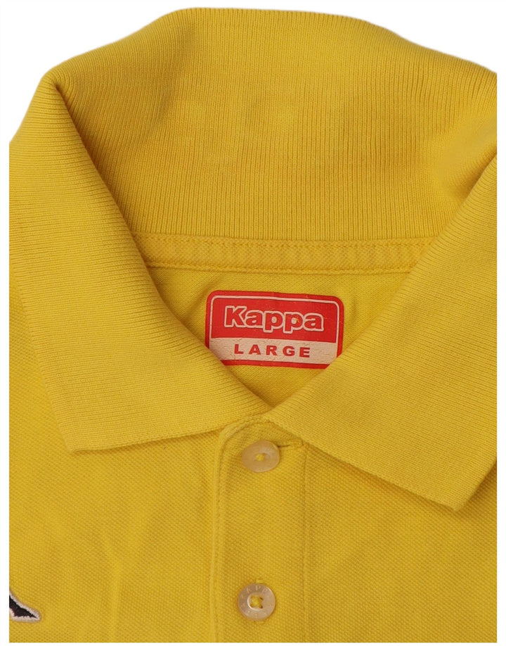 Kappa Mens Graphic Polo Shirt Large Yellow