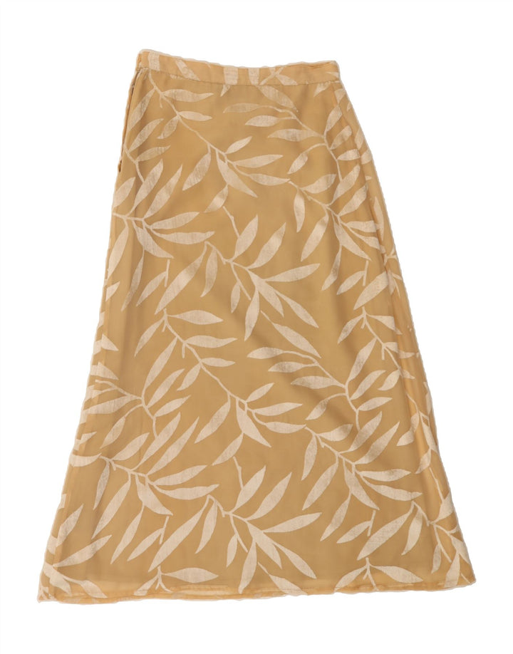 VINTAGE Womens Abstract Pattern Maxi Skirt US 12 Large W36  Beige Viscose Vintage Vintage and Second-Hand Vintage from Messina Hembry 