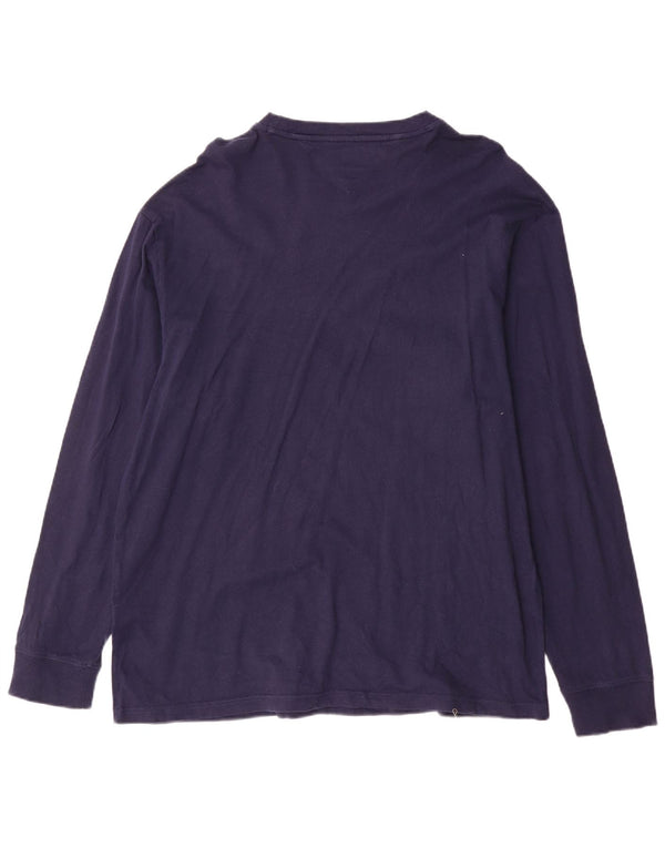 Tommy Hilfiger Ανδρικό γραφικό τοπ μακρυμάνικο 2XL Navy Blue Cotton