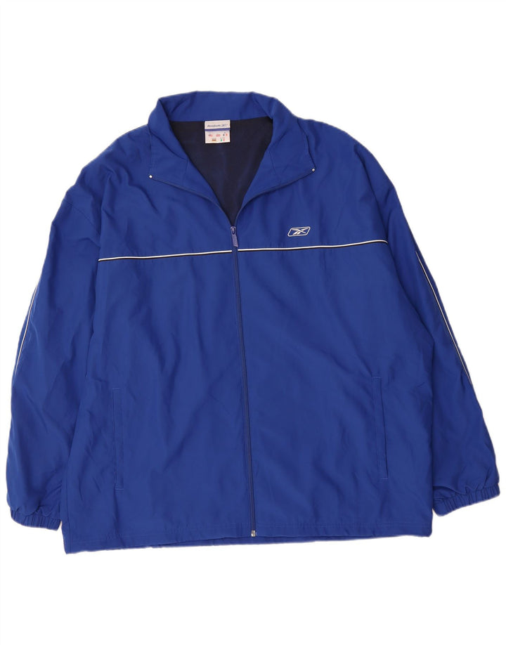 REEBOK Træningsdragt til mænd, topjakke, stor blå polyester
