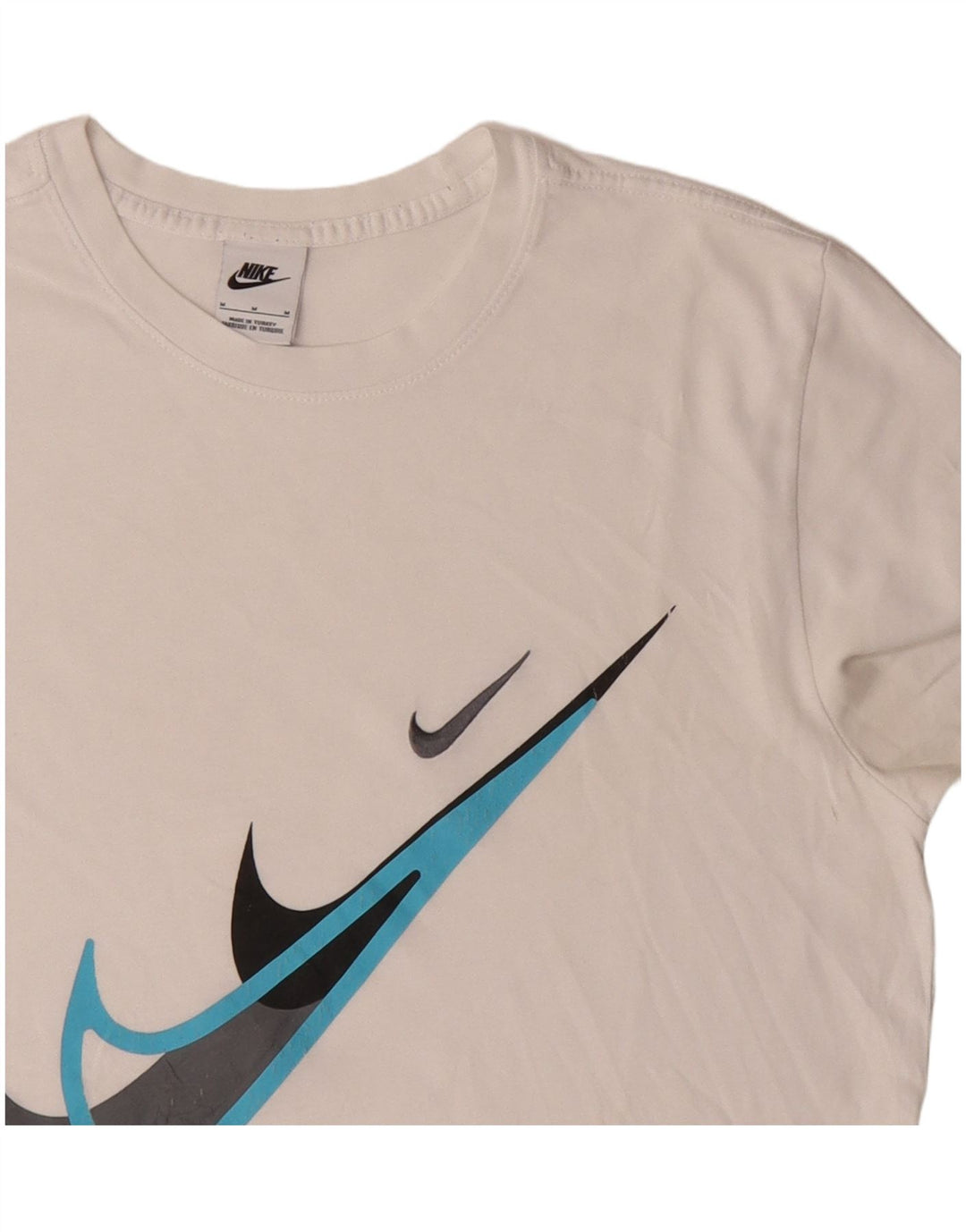 Nike Mens Graphic T-Shirt Top Medium White Cotton