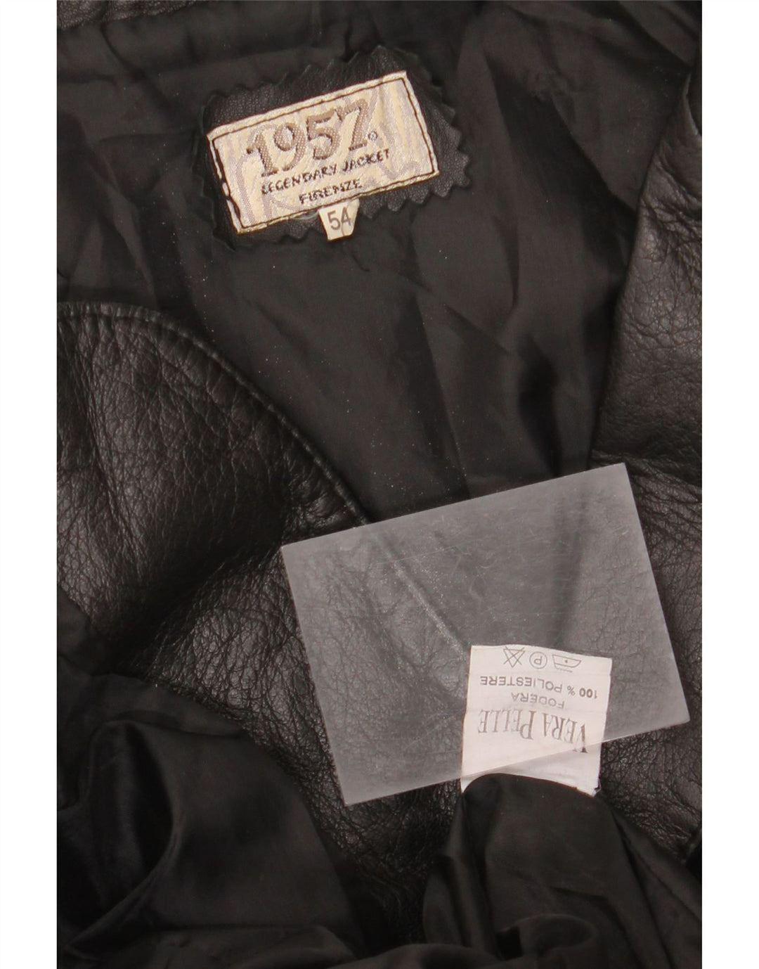 LEGENDARY JACKET 1957 Mens Leather Jacket IT 54 2XL Black Leather Vintage Legendary Jacket 1957 and Second-Hand Legendary Jacket 1957 from Messina Hembry 