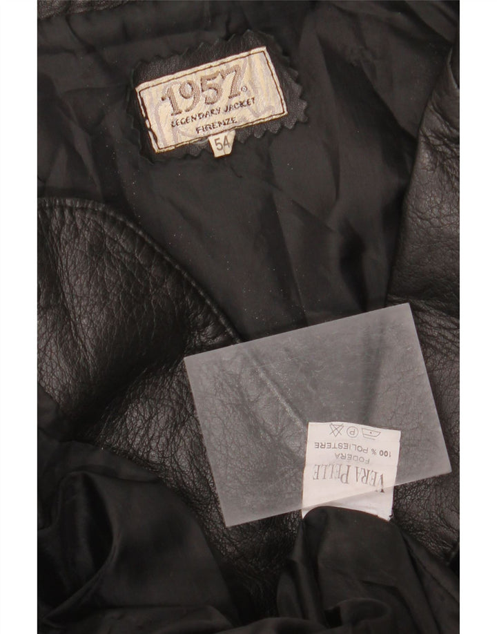 LEGENDARY JACKET 1957 Mens Leather Jacket IT 54 2XL Black Leather Vintage Legendary Jacket 1957 and Second-Hand Legendary Jacket 1957 from Messina Hembry 