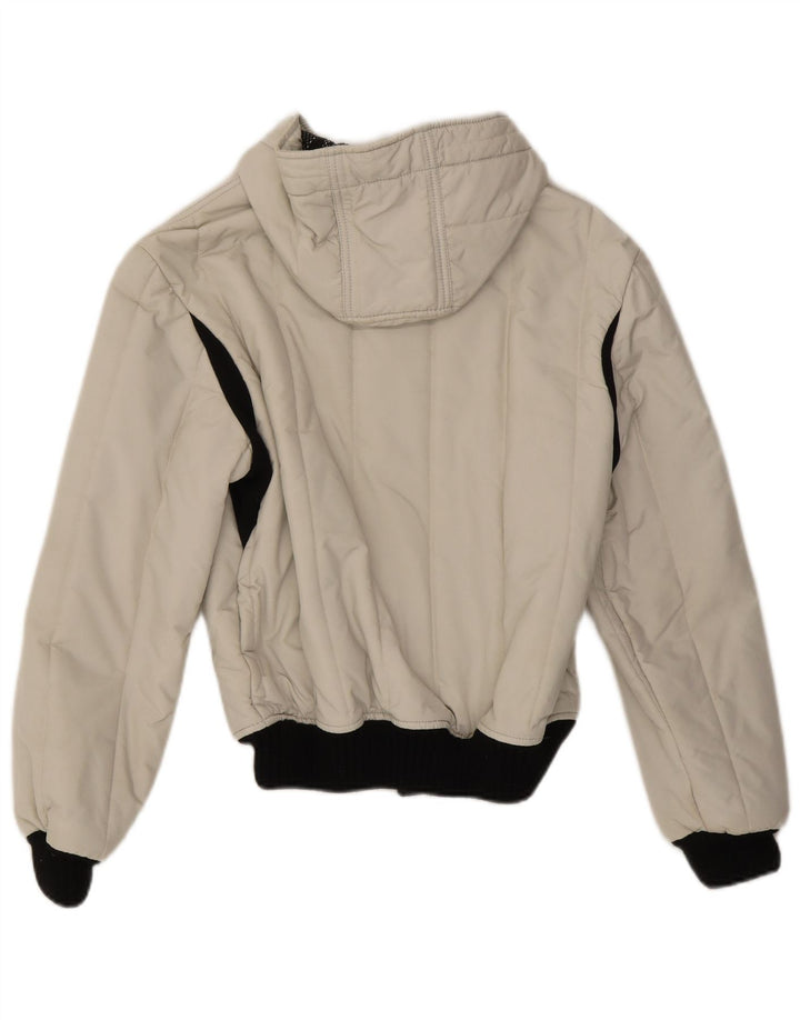 Refrigiwear Wattierte Damenjacke mit Kapuze, UK 14, Mittelweiß, Farbblock