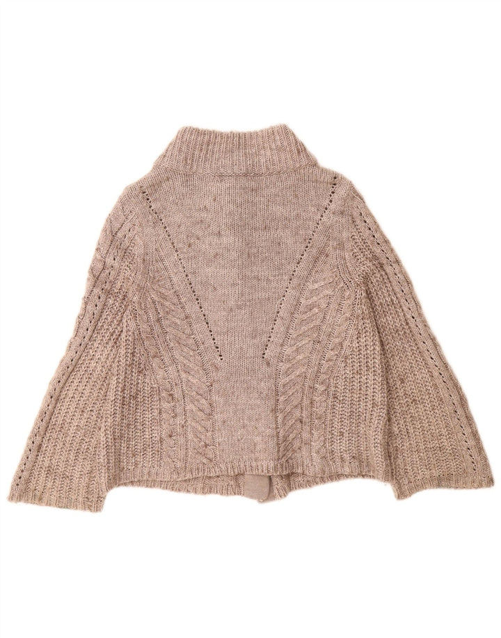 Marks & Spencer Womens Cardigan Sweater UK 12 Medium Grey Flecked Acrylic
