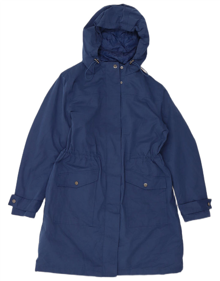 Hobbs Womens Hooded Regular Fit Windbreaker Coat UK 12 Medium Blue