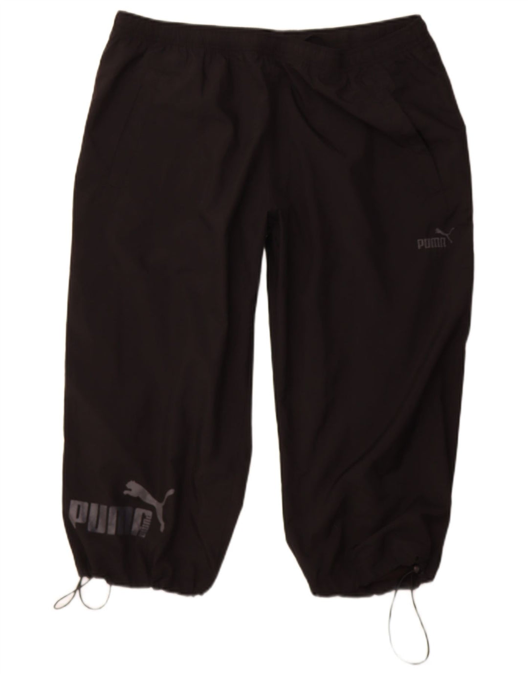 PUMA Mens Graphic Capri Tracksuit Trousers Large Black Polyester