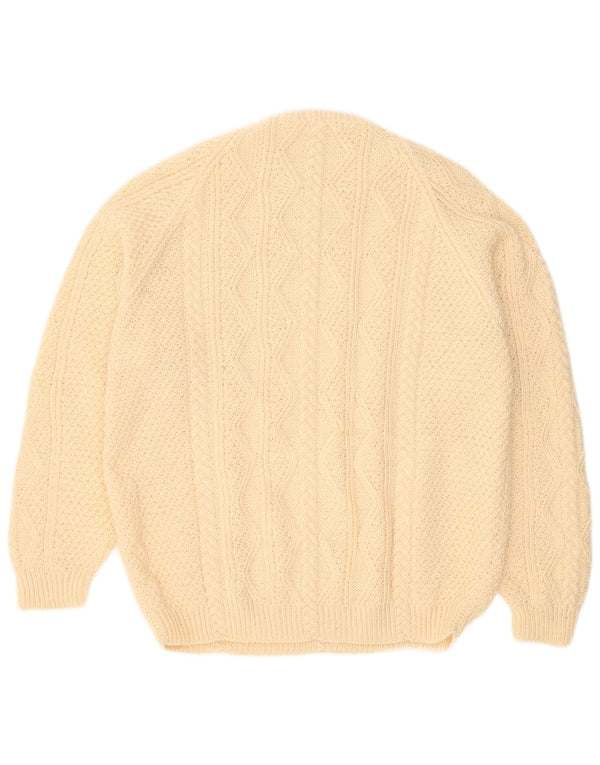 Vintage Mens Crew Neck Jumper Sweater 2XL Beige
