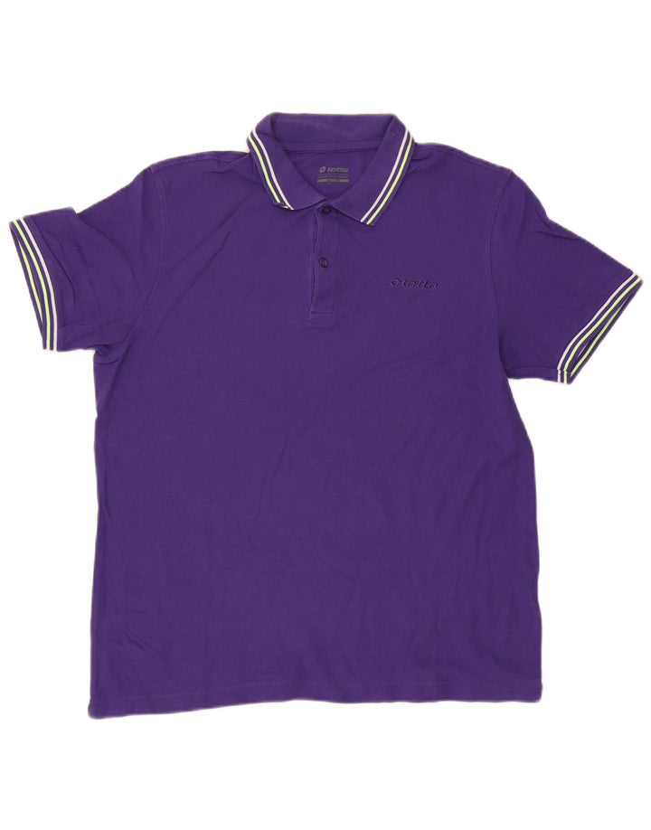 Lotto Mens Polo Shirt Large Purple