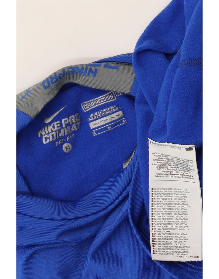 Maglia Nike Dri Fit da uomo a maniche lunghe in poliestere blu medio