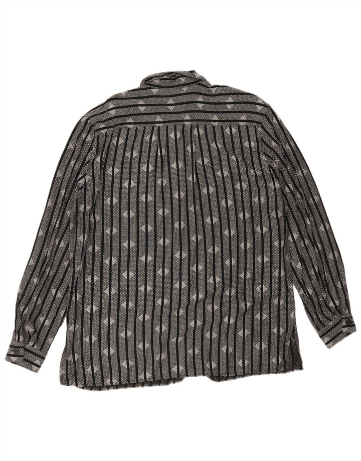 Vintage Womens Shirt UK 16 Large  Black Striped