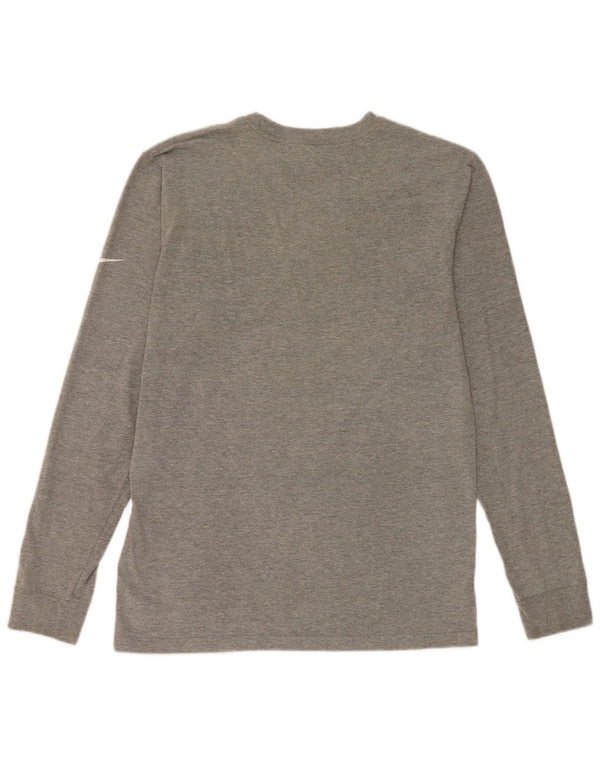 Nike Mens Packers Graphic Top manga larga pequeño algodón gris