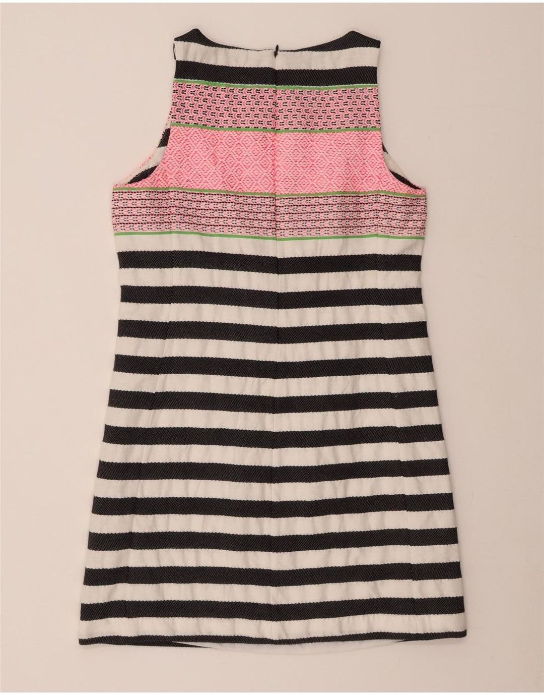 DESIGUAL Womens Sleeveless Basic Dress EU 38 Medium Multicoloured Striped Vintage Desigual and Second-Hand Desigual from Messina Hembry 