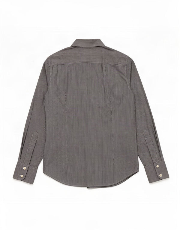 Camicia da donna Benetton UK 10 Small Cotone gessato blu navy