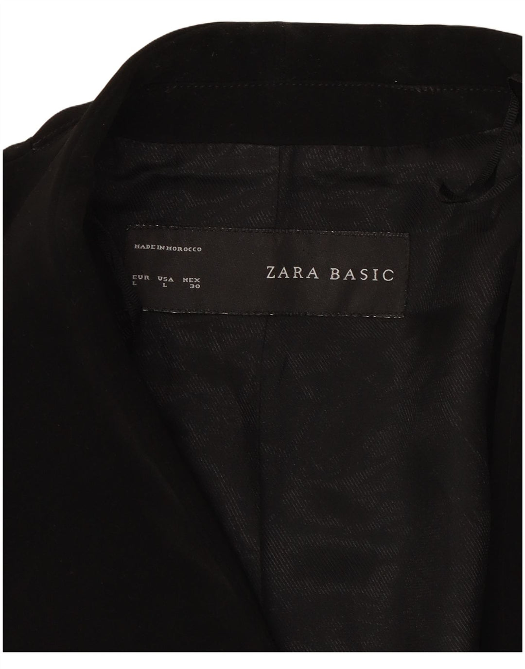 ZARA Womens 1 Button Blazer Jacket UK 14 Large Black Polyester