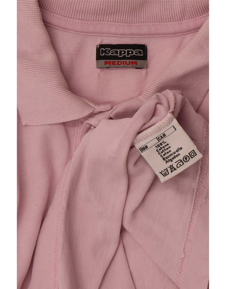 Kappa Mens Polo Shirt Medium Pink Cotton