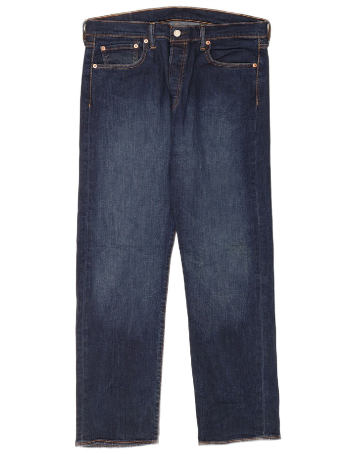 Levi's Mens 501 Straight Jeans W34 L30 Navy Blue