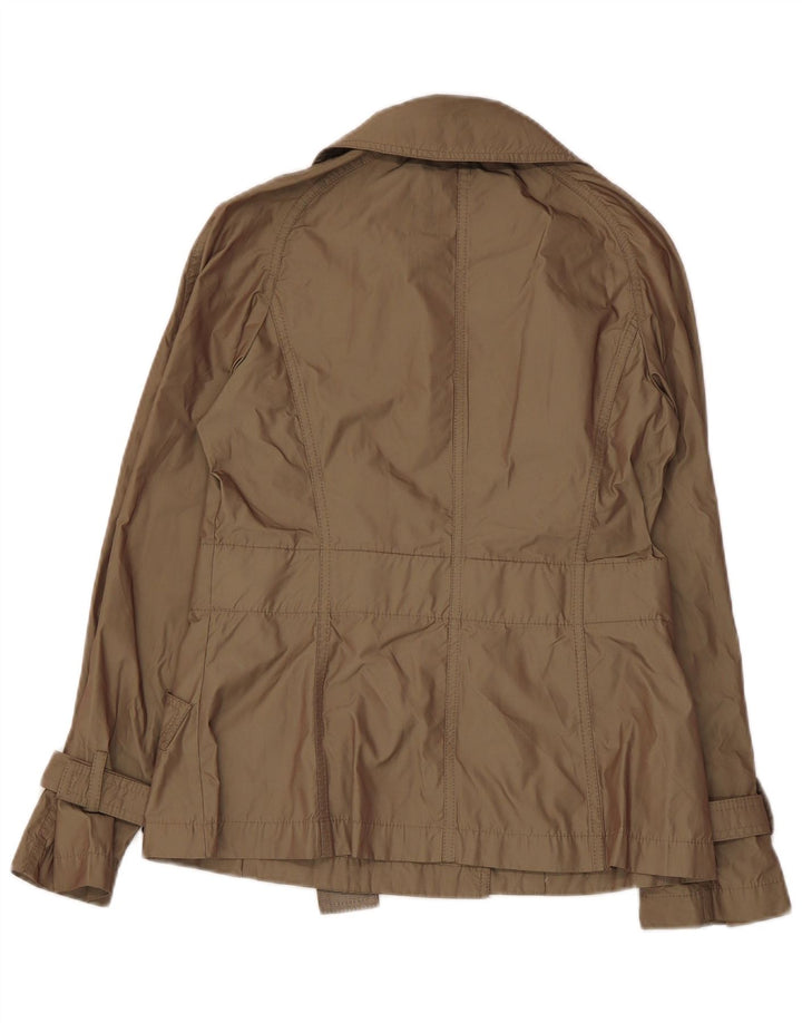 Zara Damen Kurzer Trenchcoat UK 10 Small Khaki Polyester