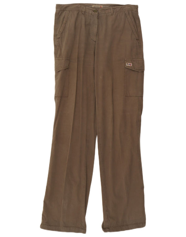 Napapijri Pantalon cargo droit femme IT 46 Large W32 L34 Kaki Coton