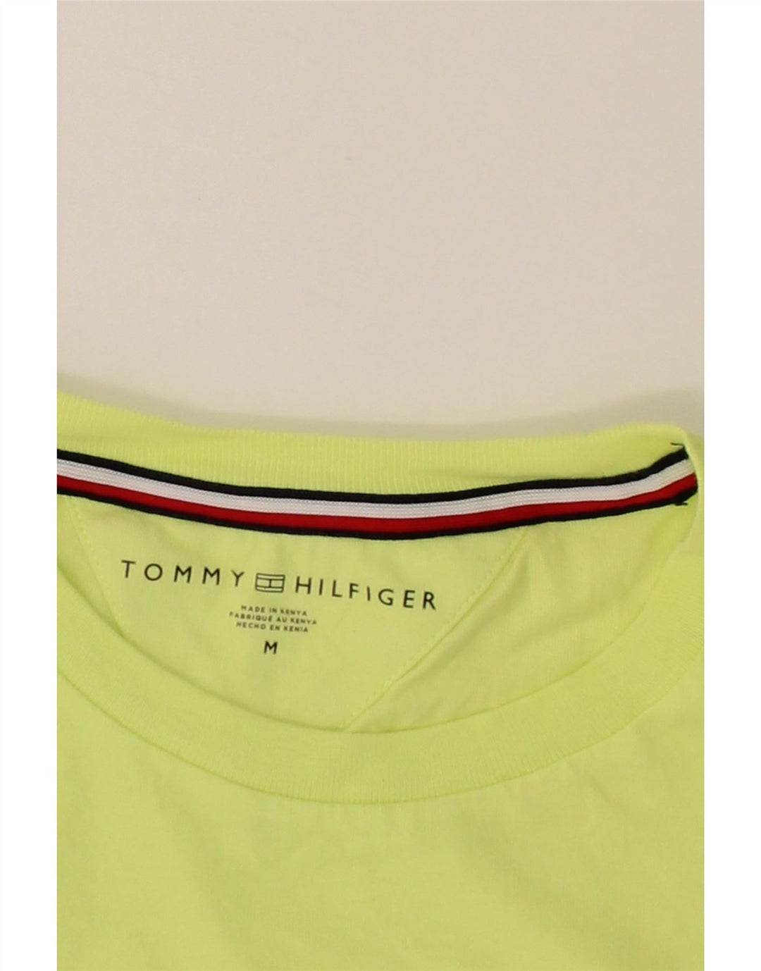 TOMMY HILFIGER Mens T-Shirt Top Medium Yellow Cotton Vintage Tommy Hilfiger and Second-Hand Tommy Hilfiger from Messina Hembry 