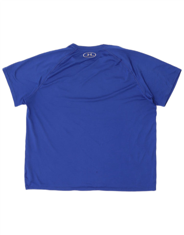 Under Armour Mens T-Shirt Top Large Blue Polyester