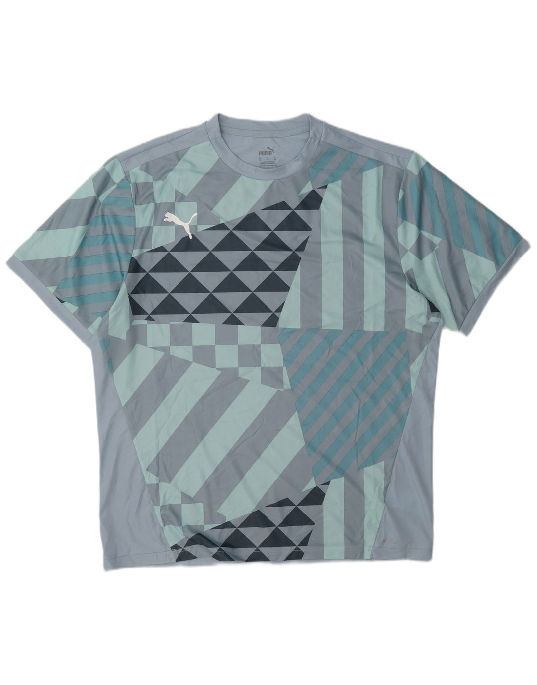 Ανδρικό T-Shirt Puma Top XL Μπλε γεωμετρικό πολυεστέρα