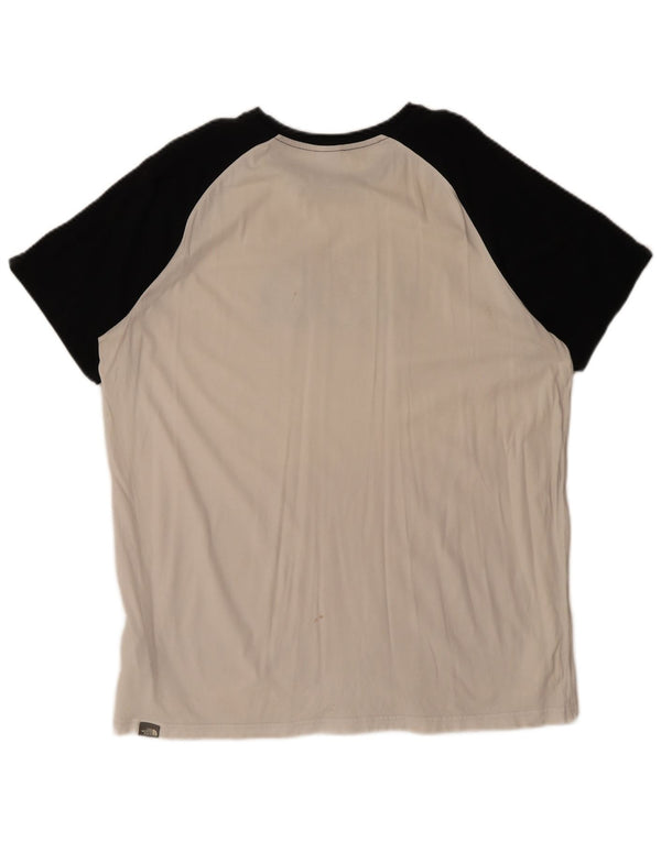 The North Face T-shirt graphique pour homme XL en coton color block blanc