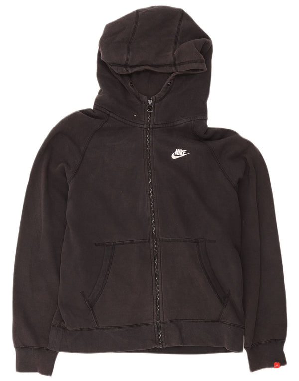 Nike Mens Zip Hoodie Sweater Large Black Cotton