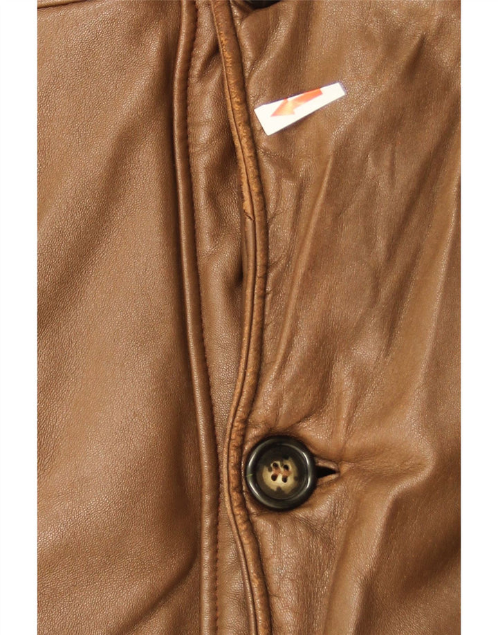 Belfe & Belfe Mens Leather Jacket IT 52 XL Brown