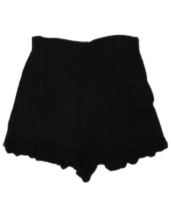 Zara Damen Hotpants mit hoher Taille, XS, W24, Schwarz