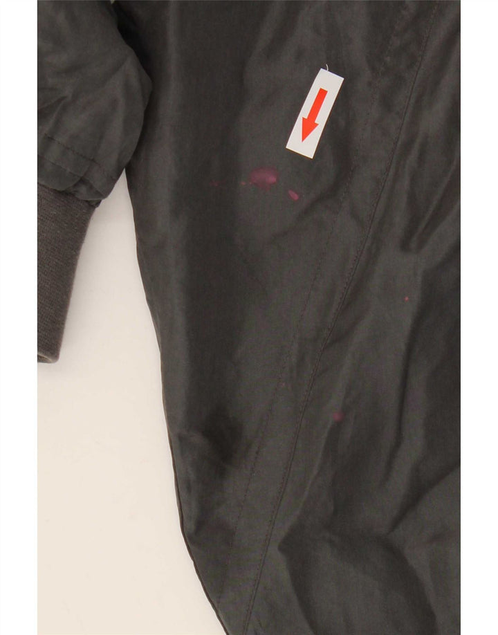 Vintage Mens Bomber Jacket UK 38 Medium Grey Silk