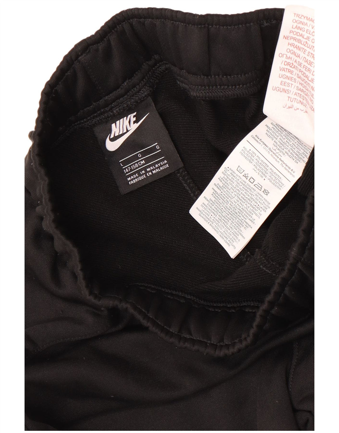 Nike Boys Tracksuit Trousers Joggers 12-13 Years Large Black Polyester