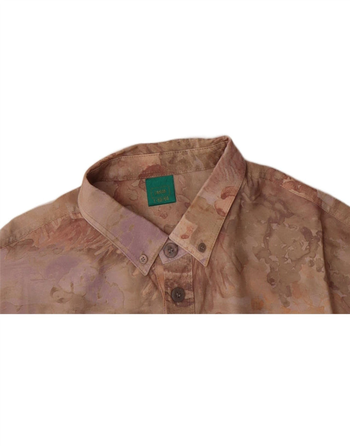 CANDA Mens Abstract Pattern Pullover Shirt IT 52/54 Large Beige Vintage Canda and Second-Hand Canda from Messina Hembry 