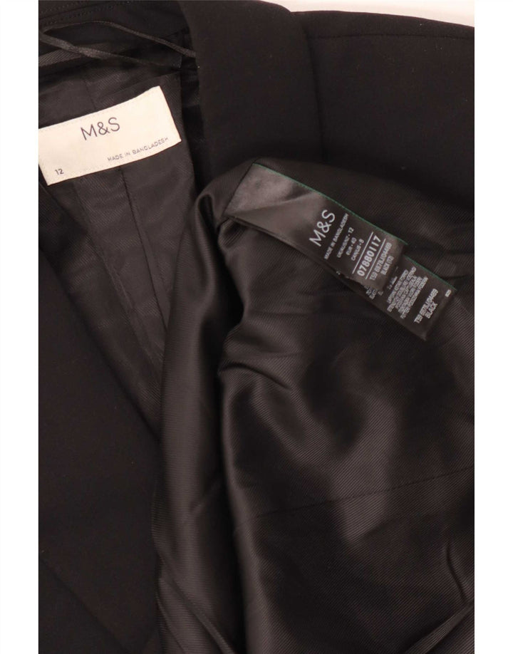 Marks & Spencer Chaqueta tipo blazer con 1 botón para mujer UK 40 Mediano Poliéster negro