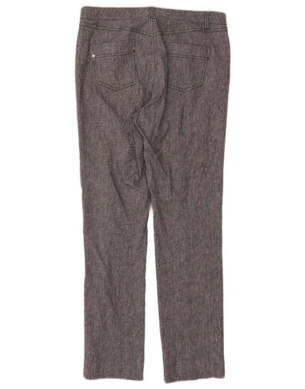 Pantaloni casual da donna Marks & Spencer UK 10 piccoli W30 L27 blu navy