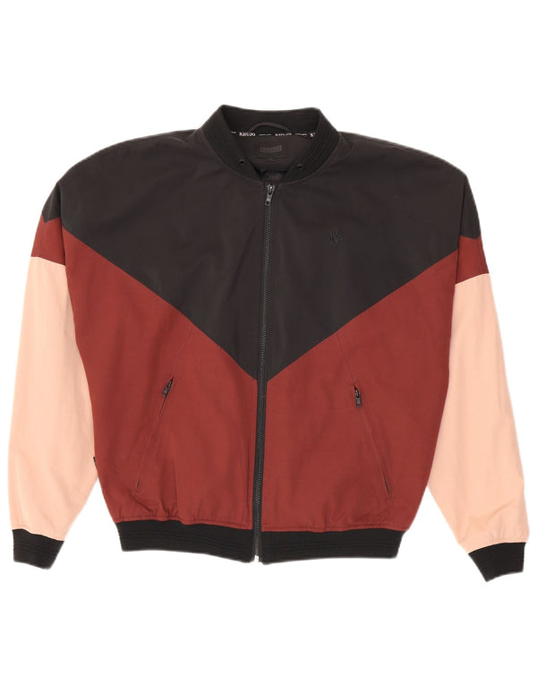 KHUJO Womens Loose Fit Bomber Jacket UK 14 Medium Multicoloured Colourblock
