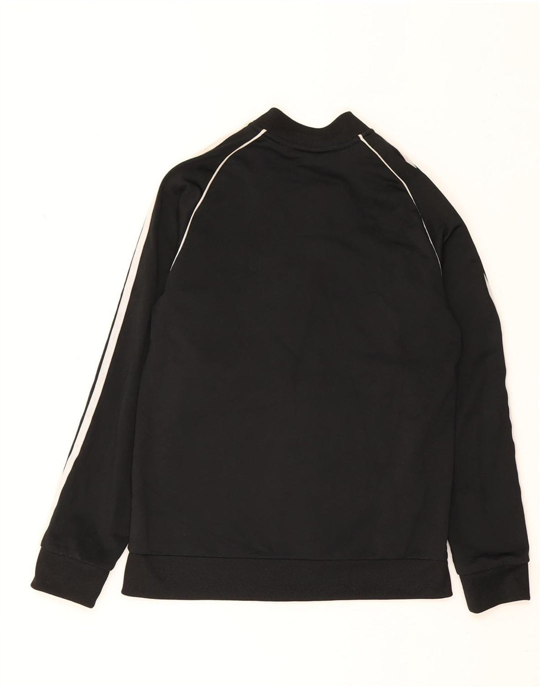 Adidas Boys Tracksuit Top Jacket 11-12 Years Black Polyester