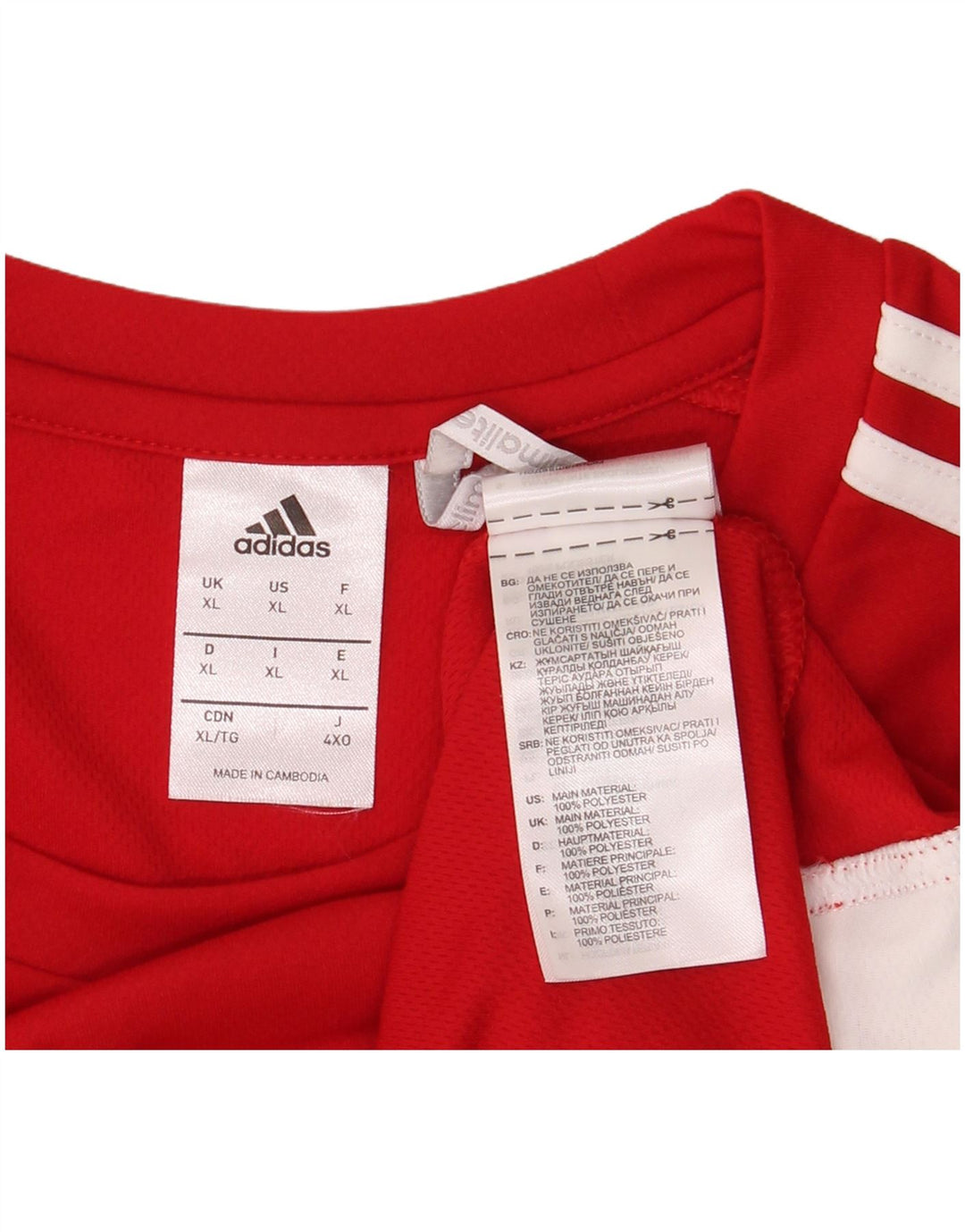 Adidas Herre Climalite T-Shirt Top XL Rød Polyester