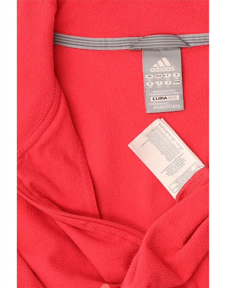 ADIDAS Womens Clima 365 Fleece Jacket UK 12 Medium Pink Polyester