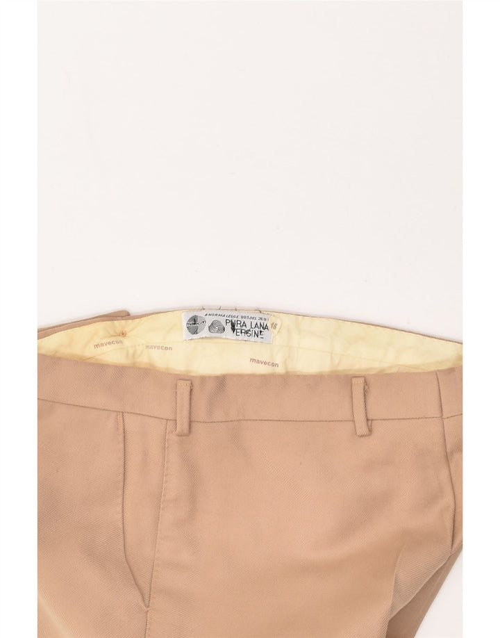 VINTAGE Womens Straight Suit Trousers IT 46 Large W30 L30  Beige | Vintage Vintage | Thrift | Second-Hand Vintage | Used Clothing | Messina Hembry 