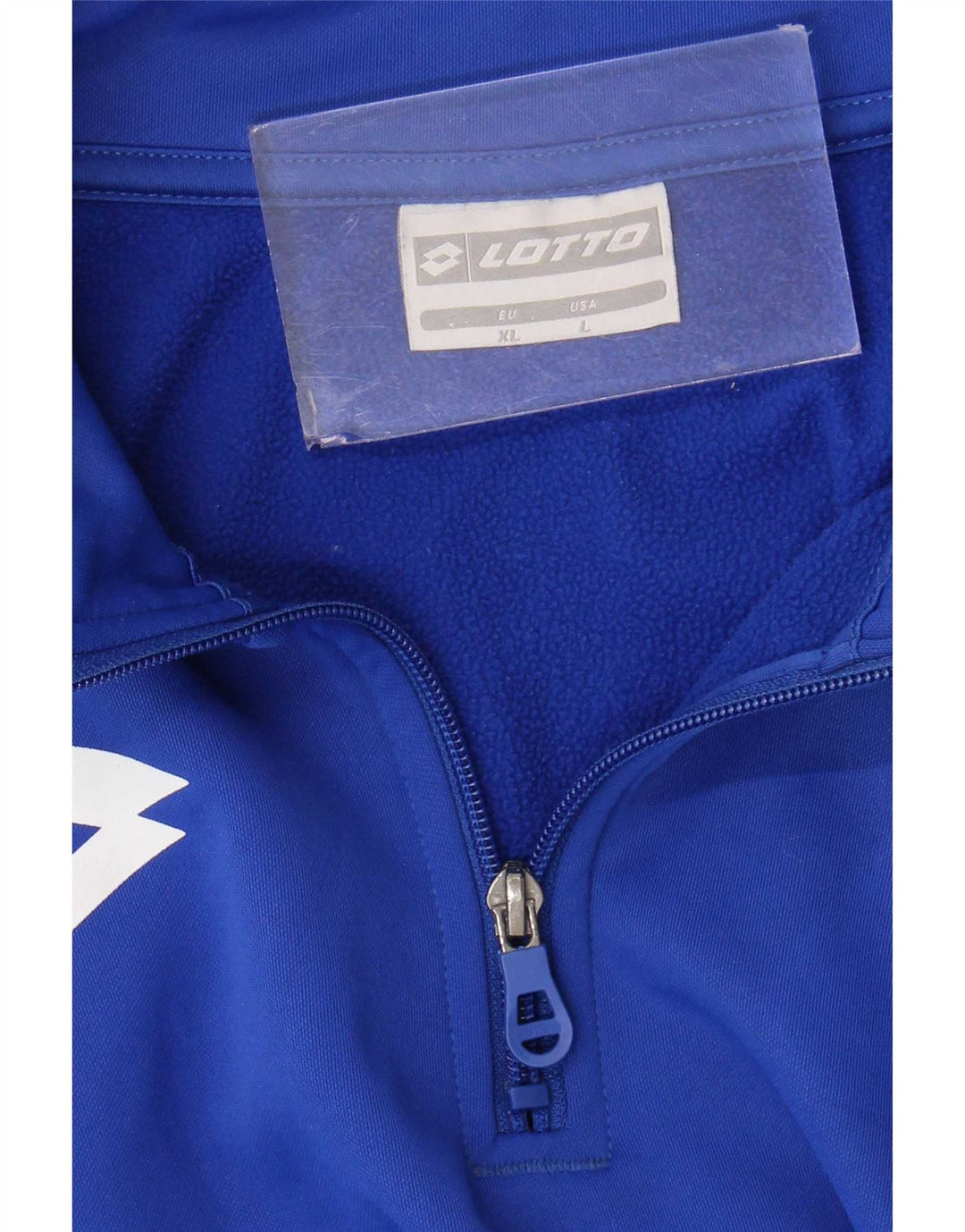 Lotto Mens Zip Neck Sweatshirt Jumper Large Blue