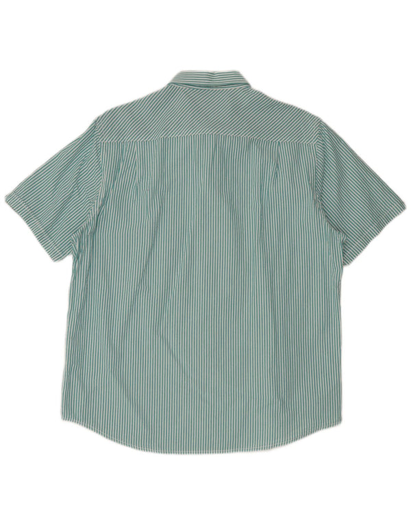Camicia a maniche corte da uomo James Pringle, cotone gessato verde grande