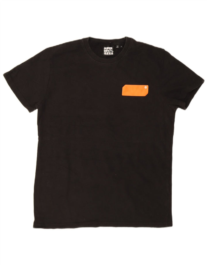 Męski T-shirt Superdry, duży, czarny, poliester