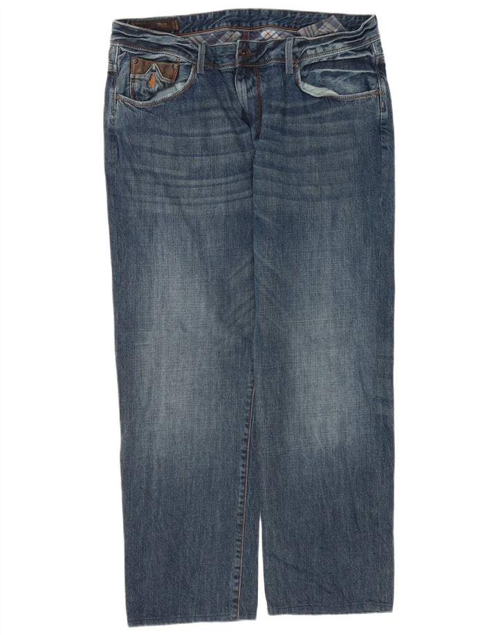 Marlboro Classics Mens Straight Jeans W38 L29 Blue Cotton